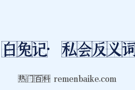 白兔记·私会反义词是什么意思的图片